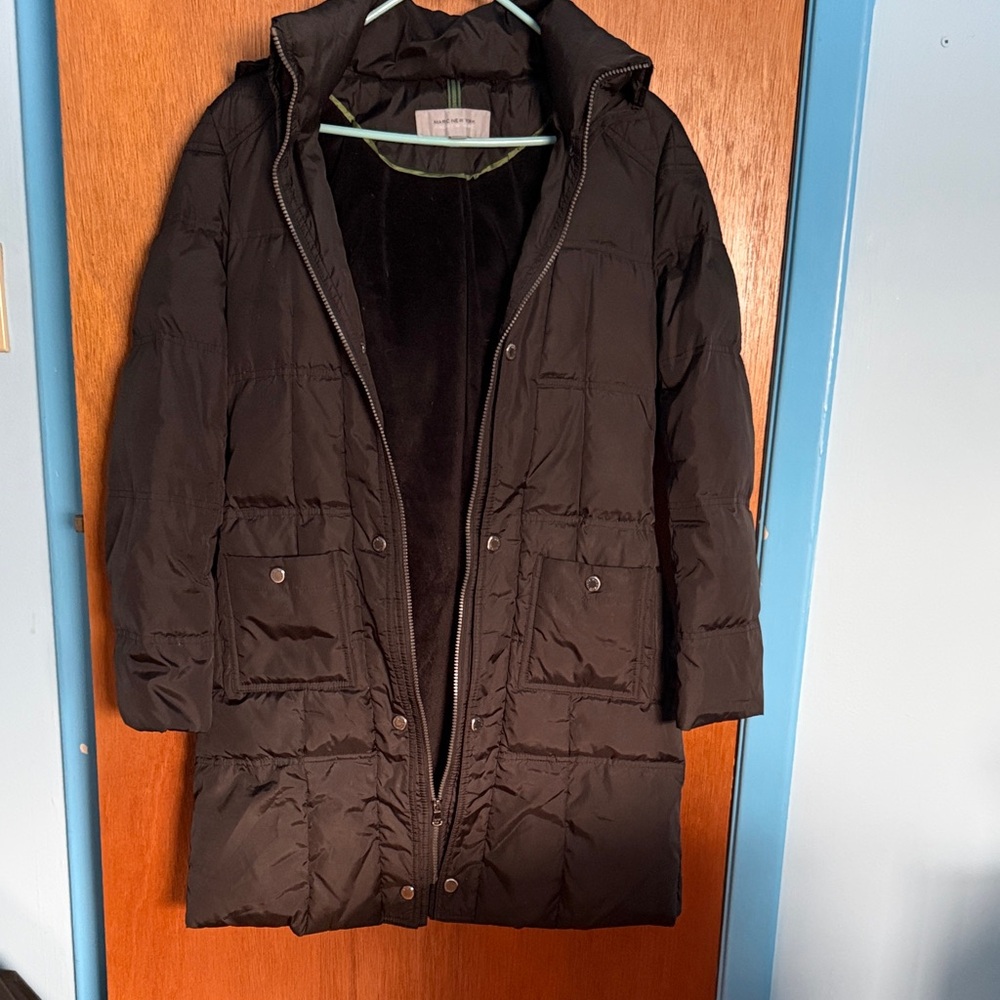Marc New York Dark Puffer Coat with Hood